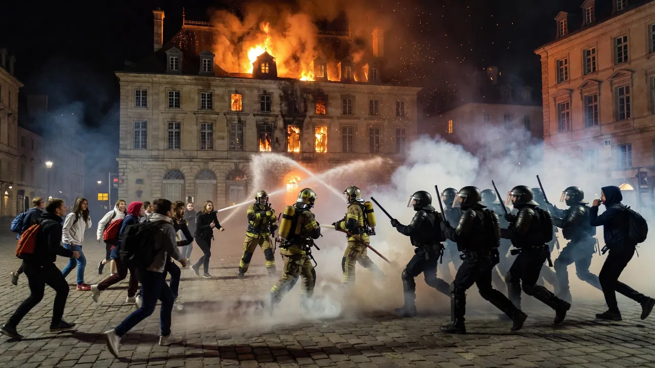 France : un demi-million de manifestants contre la vie chère, l'hôtel de ville de Limoges incendié