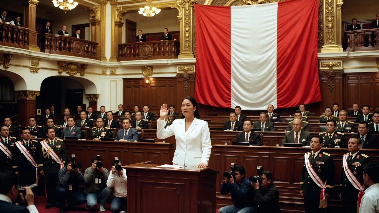 Keiko Fujimori investie présidente du Pérou, promet l'armée contre la criminalité
