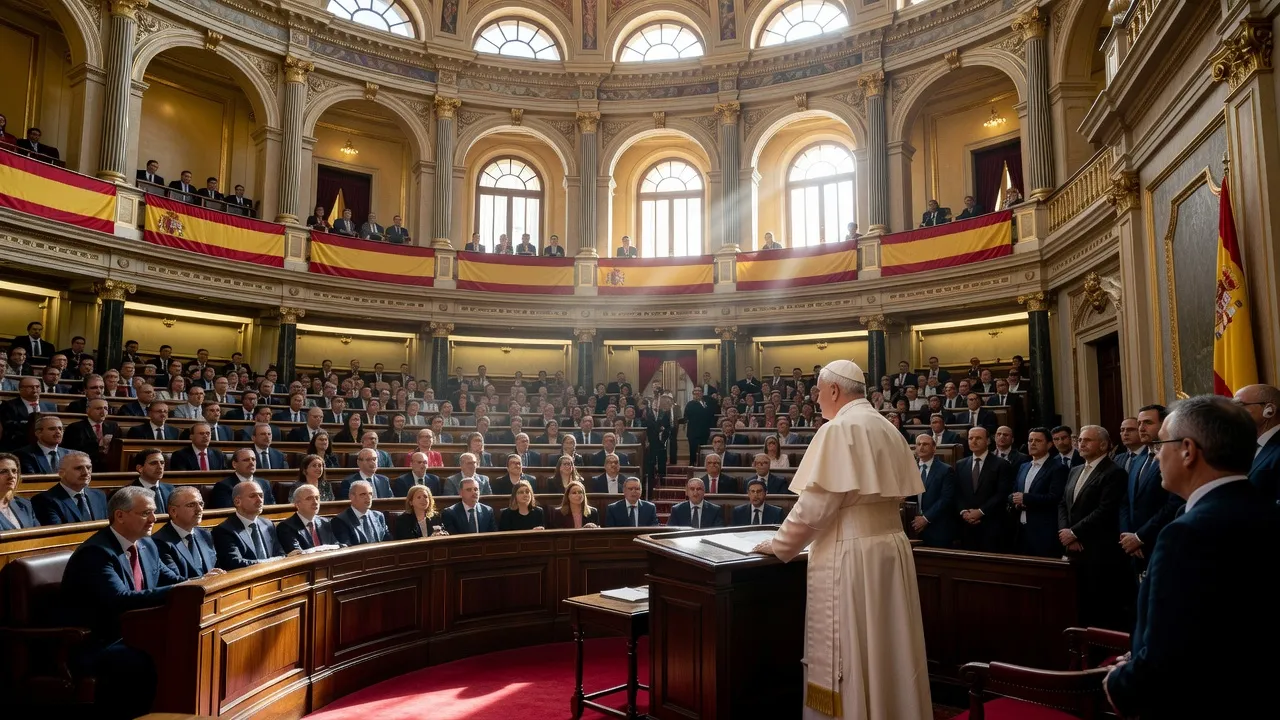 León XIV a Madrid : un million de fidèles, un discours historique au Parlement et des frictions sur l'avortement et les abus