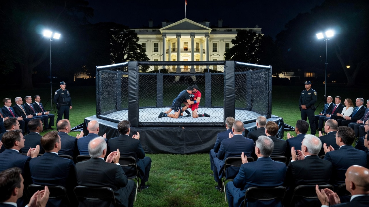 Trump Turns 80 with a UFC Cage Fight on the White House Lawn